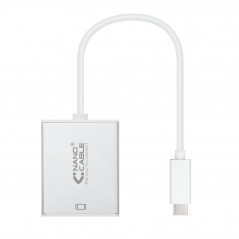 CONVERSOR USB-C A VGA. USB-C/M-VGA/H, ALUMINIO 10 CM