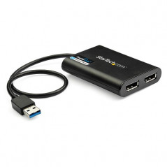 ADAPTADOR GRÁFICO EXTERNO USB 3.0 A DISPLAYPORT DOBLE - CABLE CONVERSOR USB 3.0 A DP CON VÍDEO DOBLE