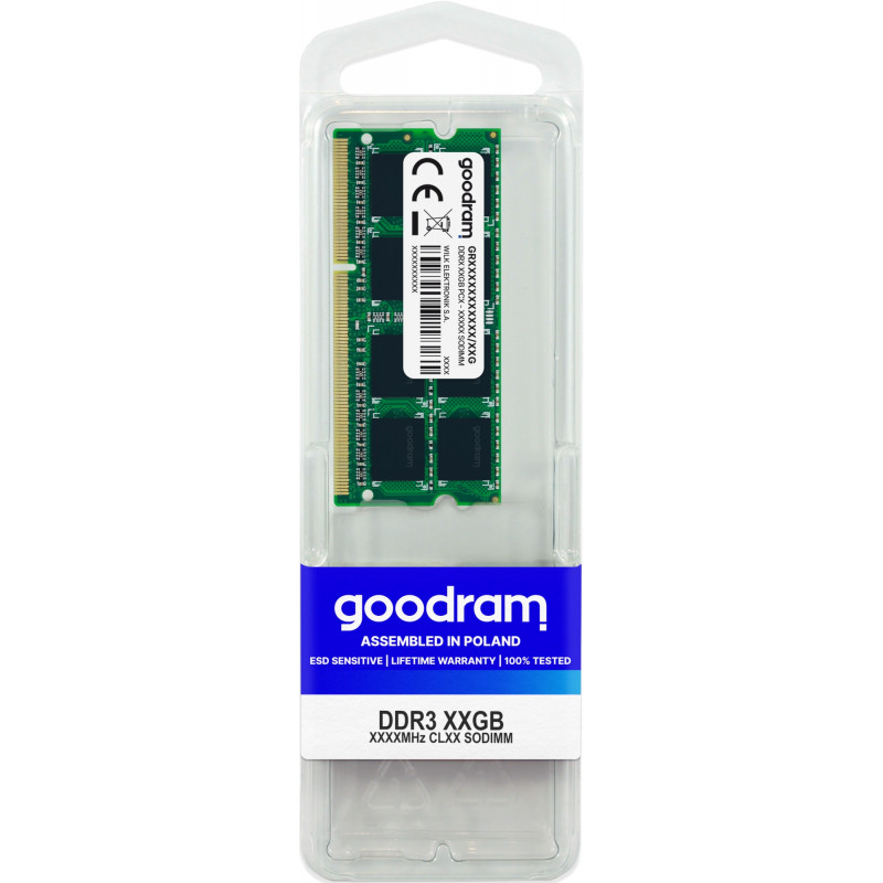 GR1600S3V64L11/8G MÓDULO DE MEMORIA 8 GB 1 X 8 GB DDR3 1600 MHZ