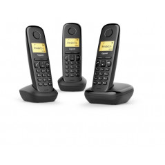 A170 TRIO TELÉFONO DECT/ANALÓGICO NEGRO IDENTIFICADOR DE LLAMADAS