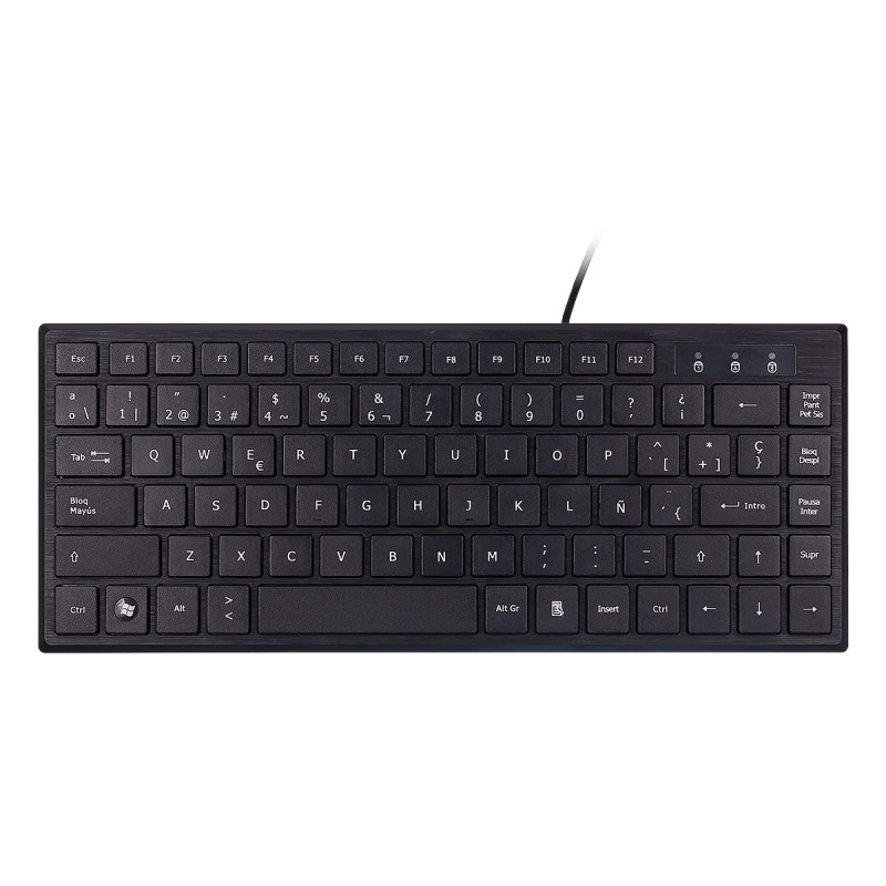 KB 302 MINI TECLADO USB QWERTY NEGRO