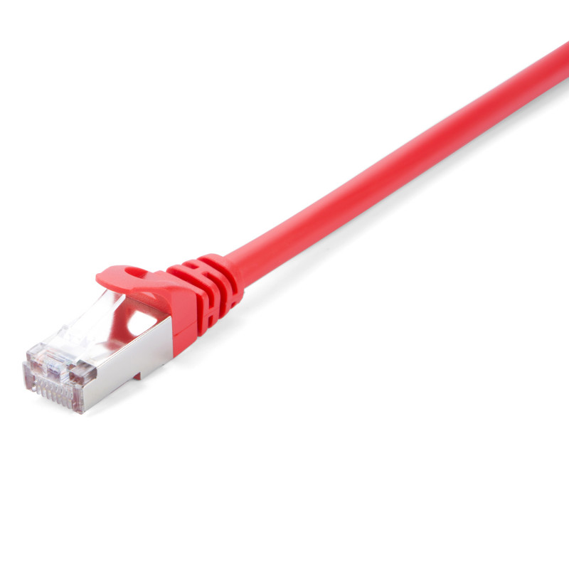 CABLE DE RED BLINDADO CAT6 STP 01M ROJO