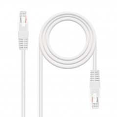 CABLE RED LATIGUILLO RJ45 CAT.6 UTP AWG24, BLANCO, 2.0 M