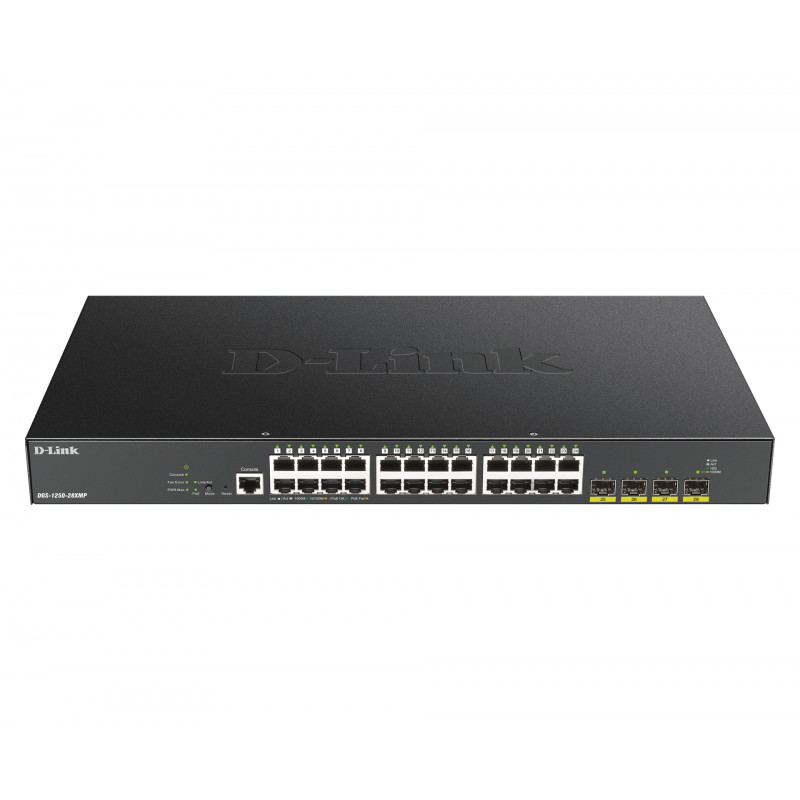 DGS-1250-28XMP SWITCH GESTIONADO L3 GIGABIT ETHERNET (10/100/1000) ENERGÍA SOBRE ETHERNET (POE) NEGR