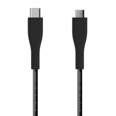 CABLE USB 2.0 3A, TIPO USB C/M - MICRO B/M, NEGRO, 2.0 M