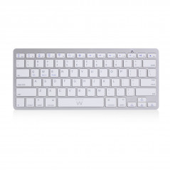 EW3161 TECLADO BLUETOOTH QWERTY ESPAÑOL PLATA, BLANCO