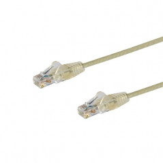 CABLE CAT6 DE 50CM - DELGADO - CON CONECTORES RJ45 SIN ENGANCHES - GRIS