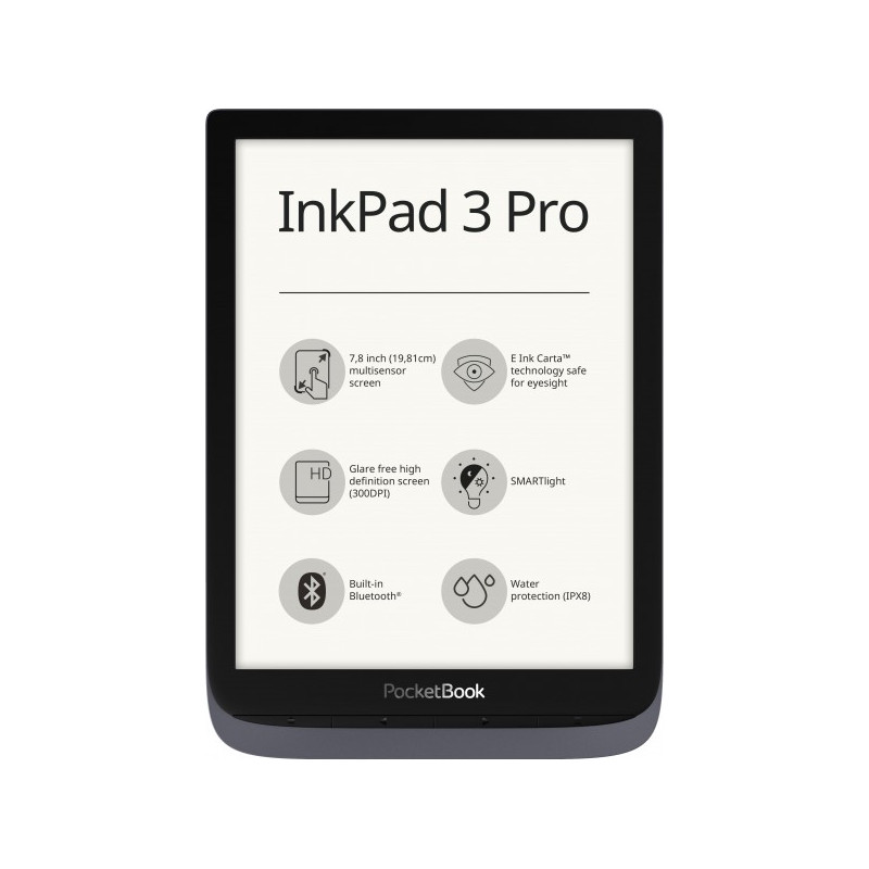 INKPAD 3 PRO LECTORE DE E-BOOK PANTALLA TÁCTIL 16 GB WIFI GRIS, METÁLICO