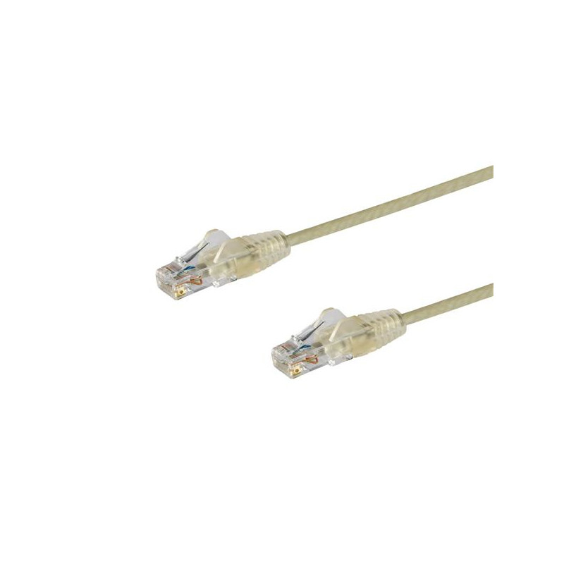 CABLE CAT6 DE 3M - DELGADO - CON CONECTORES RJ45 SIN ENGANCHES - GRIS