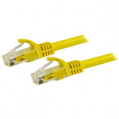 CABLE DE 1,5M CAT6 ETHERNET DE RED AMARILLO - RJ45 SIN ENGANCHES - 24AWG