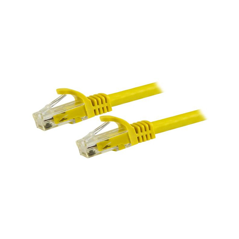 CABLE DE 1,5M CAT6 ETHERNET DE RED AMARILLO - RJ45 SIN ENGANCHES - 24AWG