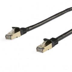 CABLE DE 5M DE RED ETHERNET CAT6A NEGRO RJ45 STP