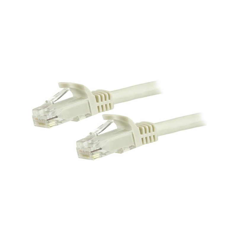 CABLE DE 1,5M CAT6 ETHERNET DE RED BLANCO - RJ45 SIN ENGANCHES - 24AWG