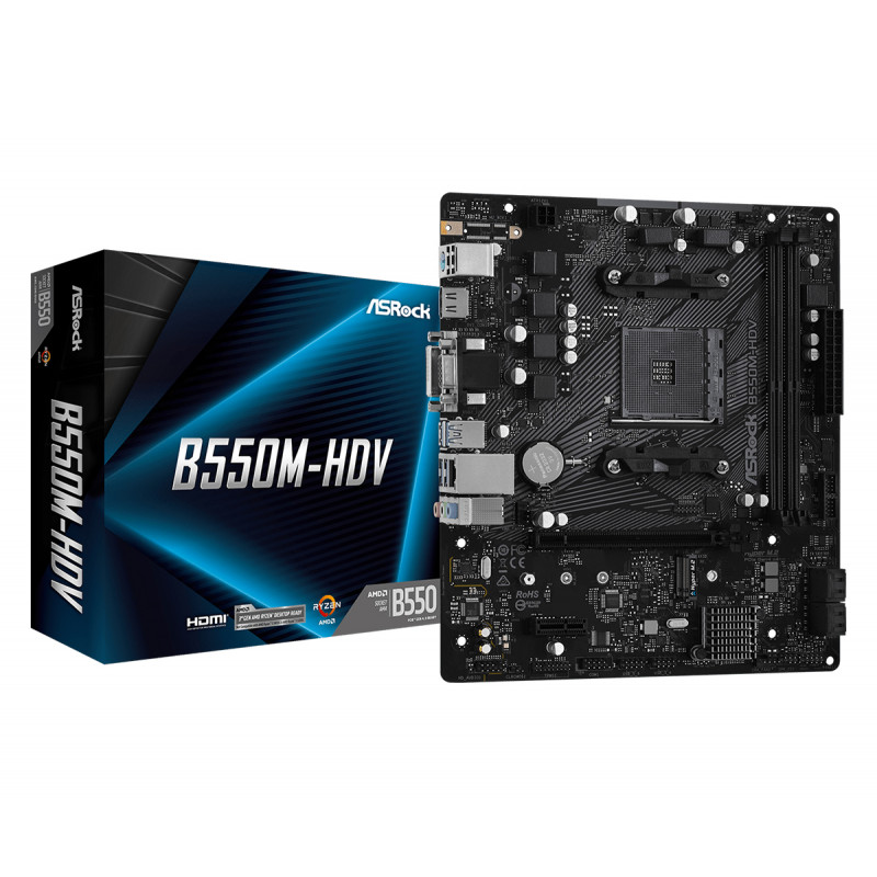 B550M-HDV AMD B550 ZÓCALO AM4 MICRO ATX