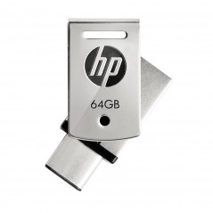 X5000M UNIDAD FLASH USB 64 GB USB TYPE-A / USB TYPE-C 3.2 GEN 1 (3.1 GEN 1) ACERO INOXIDABLE