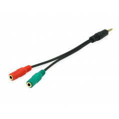 147943 CABLE DE AUDIO 1,5 M 2 X 3,5MM 3,5MM NEGRO