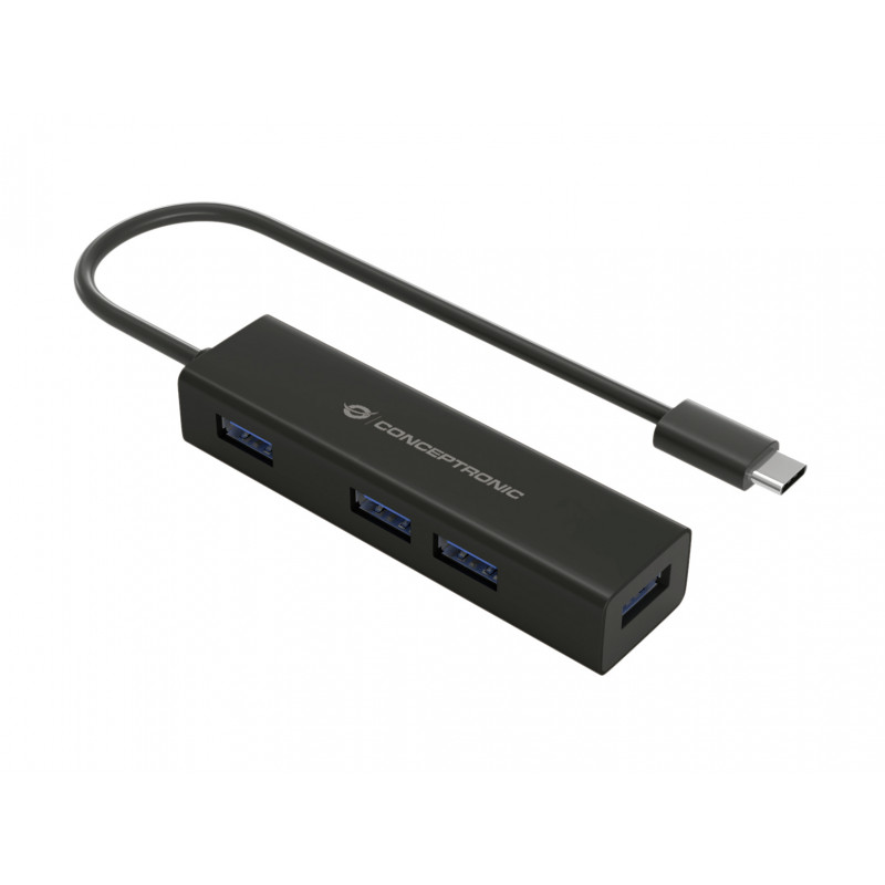 HUBBIES07B HUB DE INTERFAZ USB 3.2 GEN 1 (3.1 GEN 1) TYPE-C 5000 MBIT/S NEGRO