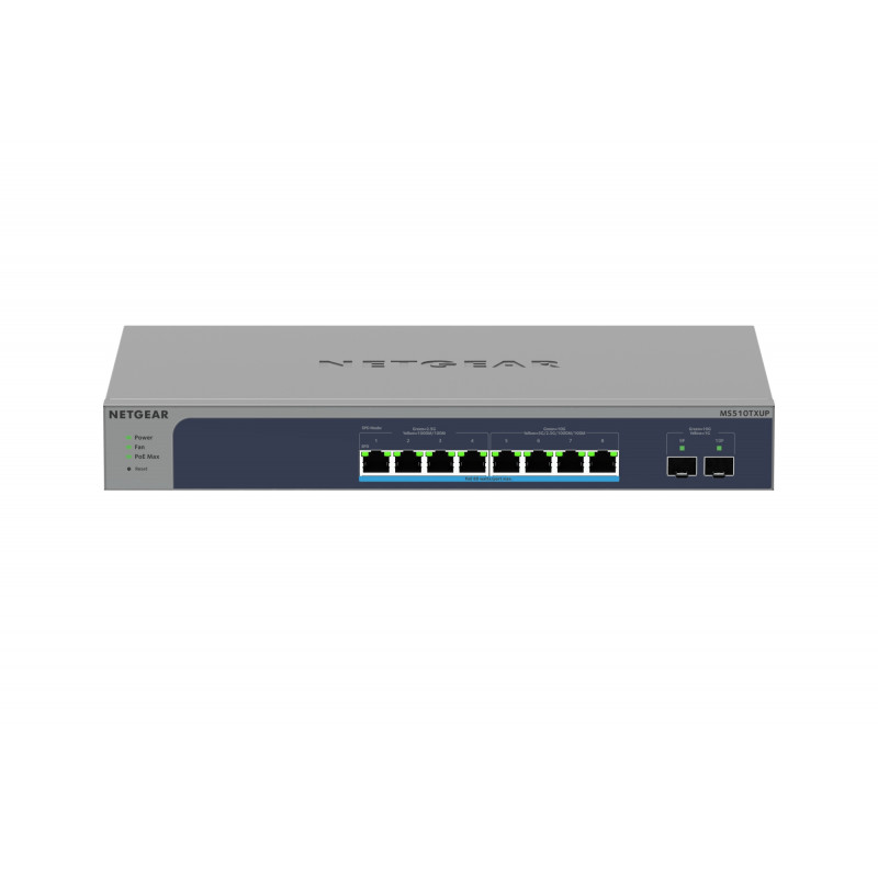 8-PORT MULTI-GIGABIT/10G ETHERNET ULTRA60 POE++ SMART SWITCH WITH 2 SFP+ PORTS (MS510TXUP) GESTIONAD