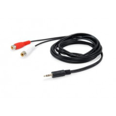 147093 CABLE DE AUDIO 250 M 2 X RCA 3,5MM NEGRO