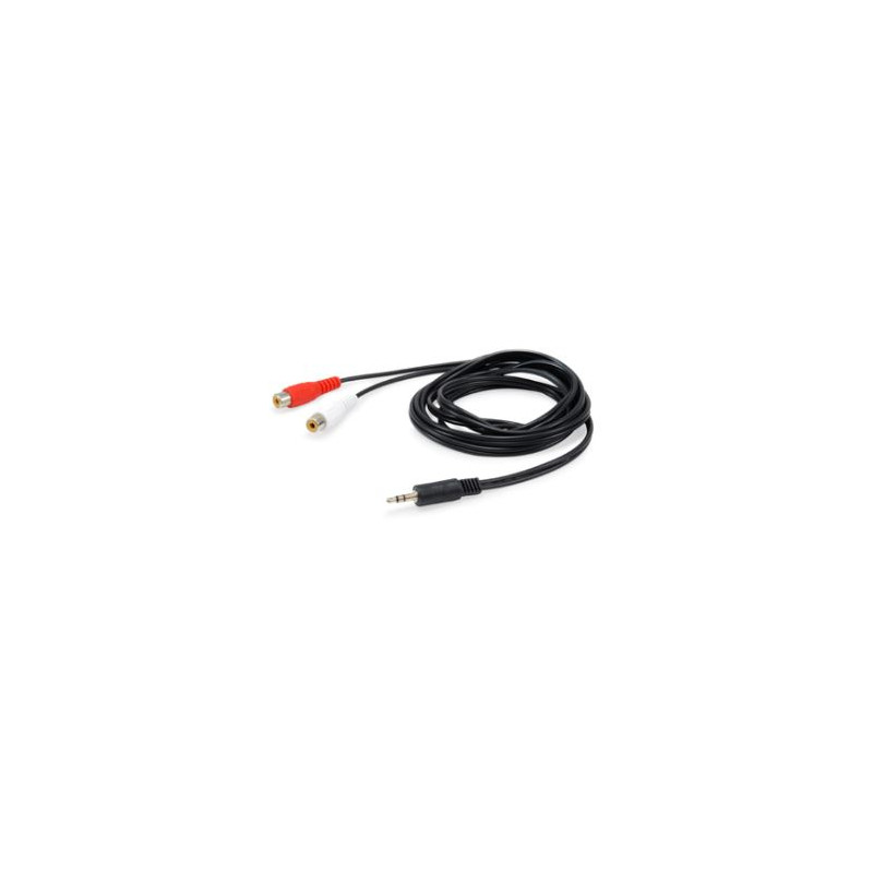 147093 CABLE DE AUDIO 250 M 2 X RCA 3,5MM NEGRO