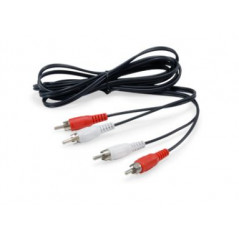 147094 CABLE DE AUDIO 2,5 M 2 X RCA NEGRO