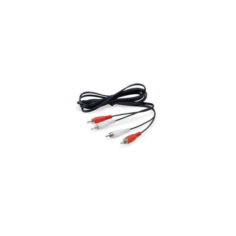 147094 CABLE DE AUDIO 2,5 M 2 X RCA NEGRO