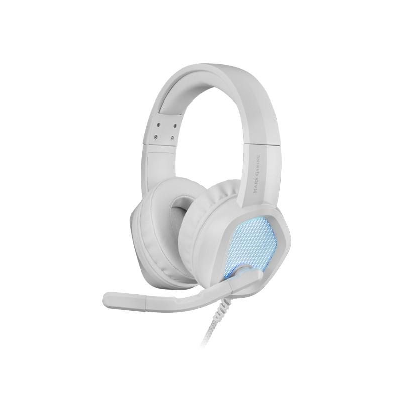 MH320 AURICULARES DIADEMA CONECTOR DE 3,5 MM USB TIPO A BLANCO