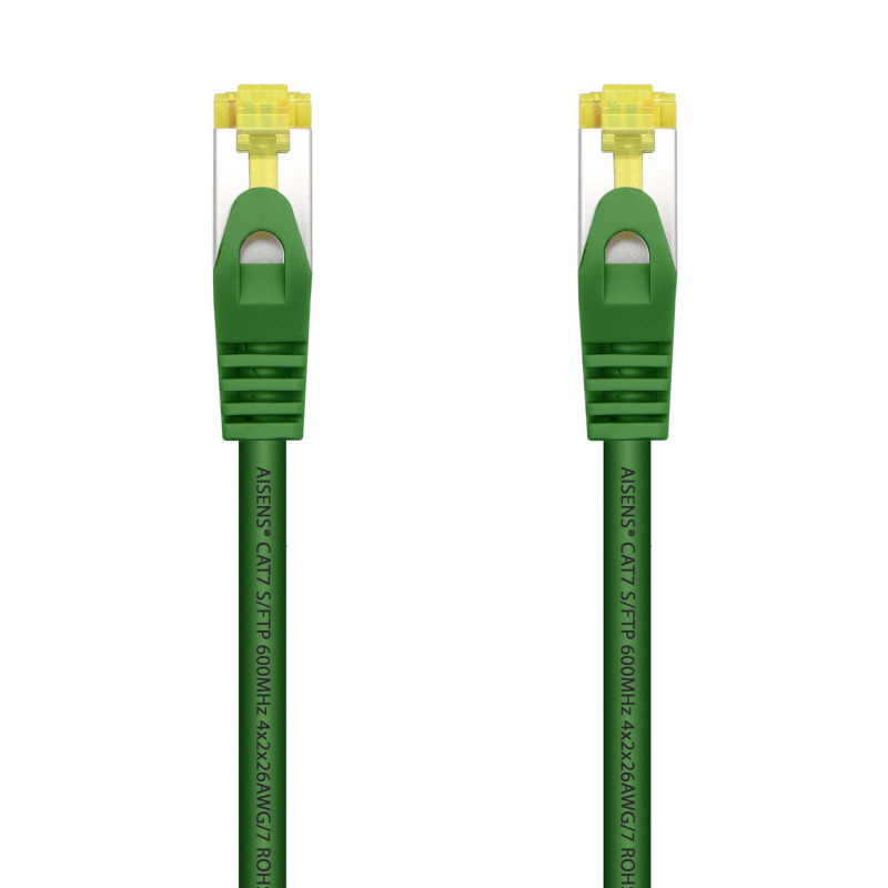 CABLE DE RED LATIGUILLO RJ45 LSZH CAT.7 600 MHZ S/FTP PIMF AWG26, VERDE, 2.0 M