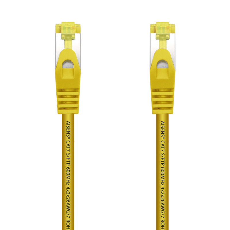 CABLE DE RED LATIGUILLO RJ45 LSZH CAT.7 600 MHZ S/FTP PIMF AWG26, AMARILLO, 0.5 M