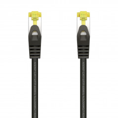 CABLE DE RED LATIGUILLO RJ45 LSZH CAT.7 600 MHZ S/FTP PIMF AWG26, NEGRO, 25 CM