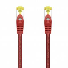 CABLE DE RED LATIGUILLO RJ45 LSZH CAT.7 600 MHZ S/FTP PIMF AWG26, ROJO, 1.0 M