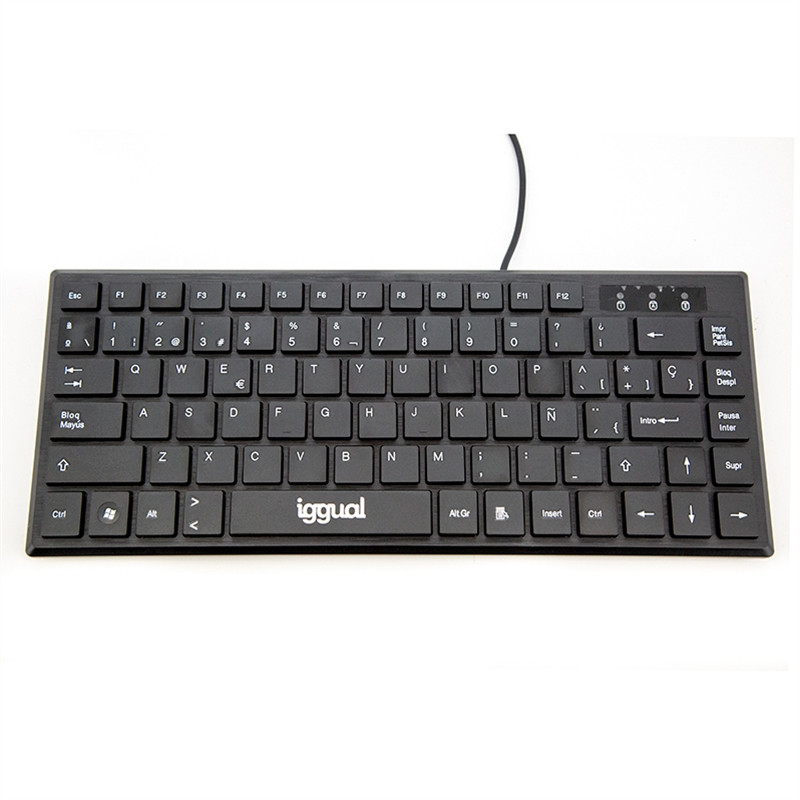 TECLADO USB COMPACTO TKL SLIM TKL-USB NEGRO