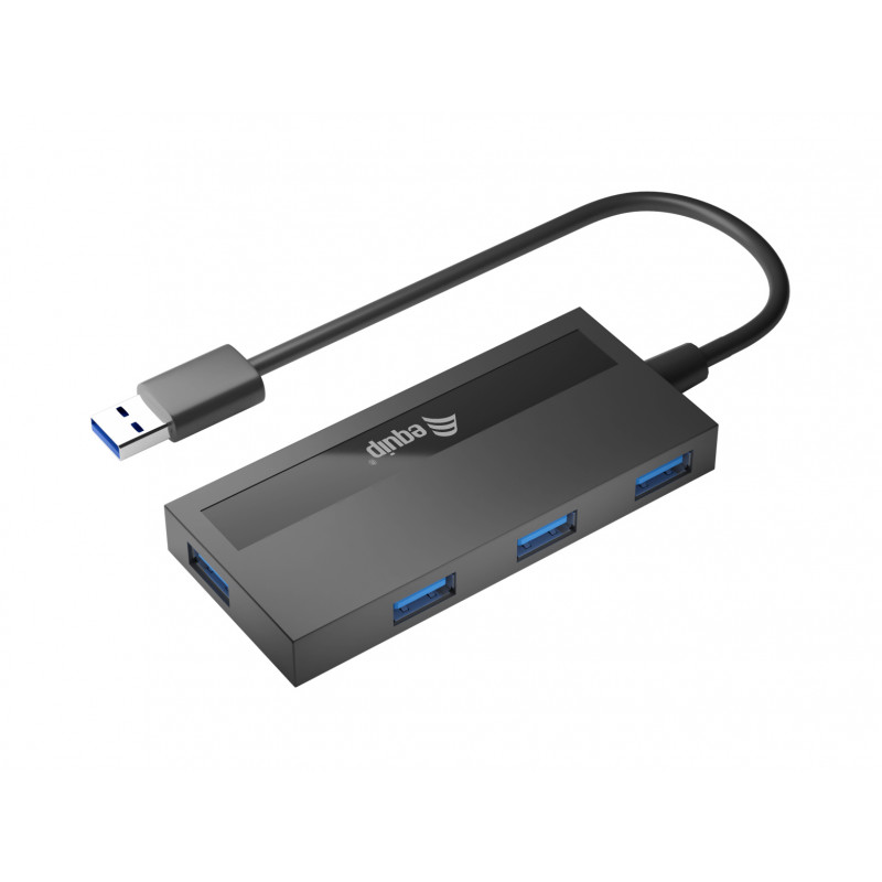 128956 HUB DE INTERFAZ USB 3.2 GEN 1 (3.1 GEN 1) TYPE-A 5000 MBIT/S NEGRO