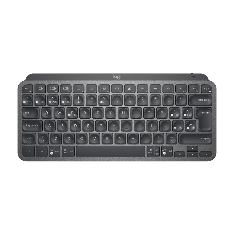 MX KEYS MINI MINIMALIST WIRELESS ILLUMINATED KEYBOARD TECLADO RF WIRELESS + BLUETOOTH QWERTY ESPAÑOL GRAFITO