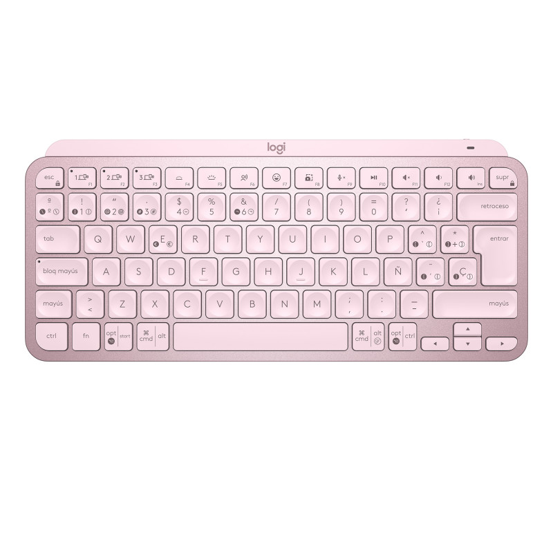 MX KEYS MINI MINIMALIST WIRELESS ILLUMINATED KEYBOARD TECLADO RF WIRELESS + BLUETOOTH ESPAÑOL ROSA