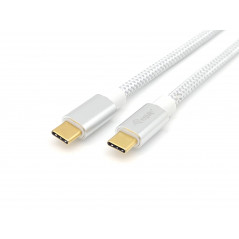 128355 CABLE USB 0,5 M USB 3.2 GEN 2 (3.1 GEN 2) USB C PLATA, BLANCO