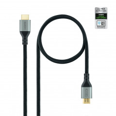 CABLE HDMI 2.1 CERTIFICADO ULTRA HIGH SPEED A/M-A/M, NEGRO, 1.5 M