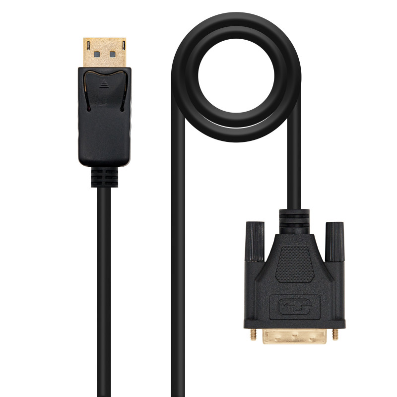 CABLE CONVERSOR DISPLAYPORT A DVI, DP/M - DVI/M, NEGRO, 1 M