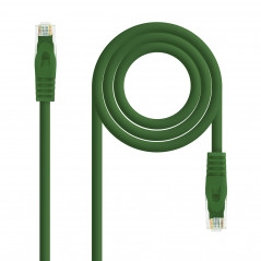 CABLE RED LATIGUILLO RJ45 LSZH CAT.6A UTP AWG24, VERDE, 25 CM