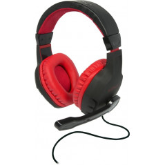 DRAKKAR AURICULARES ALÁMBRICO DIADEMA JUEGO NEGRO, ROJO