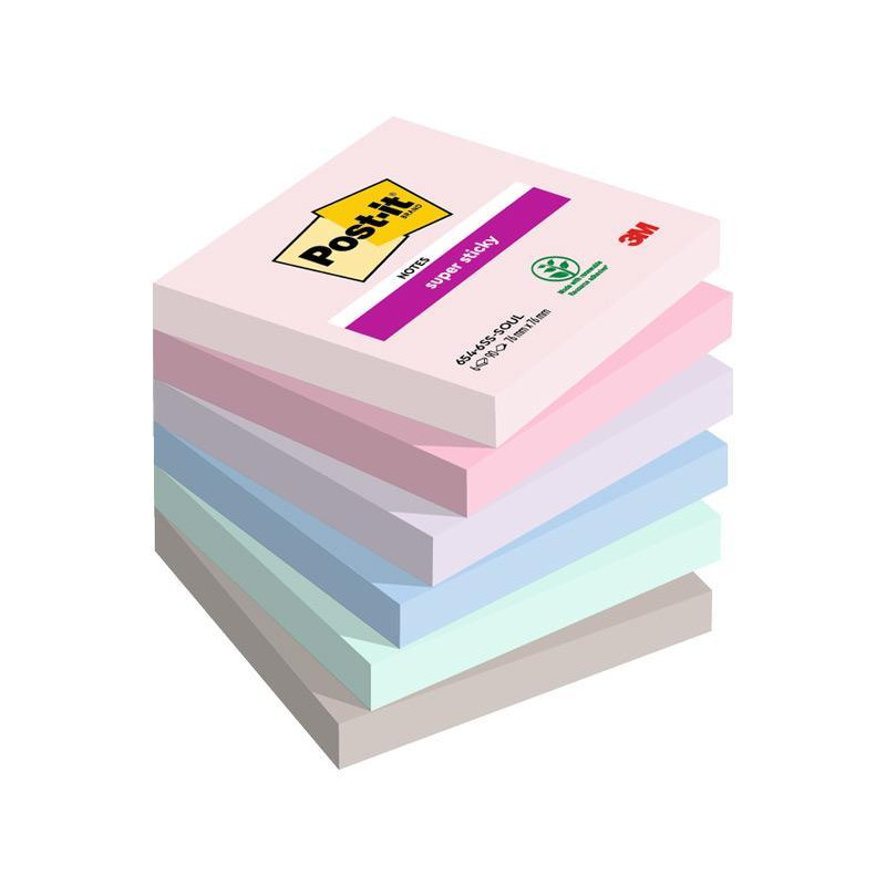 PACK 6 BLOCS NOTAS POST-IT SOULFUL 76x76mm