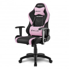 SKILLER SGS2 JR. SILLA PARA VIDEOJUEGOS UNIVERSAL ASIENTO ACOLCHADO NEGRO, ROSA