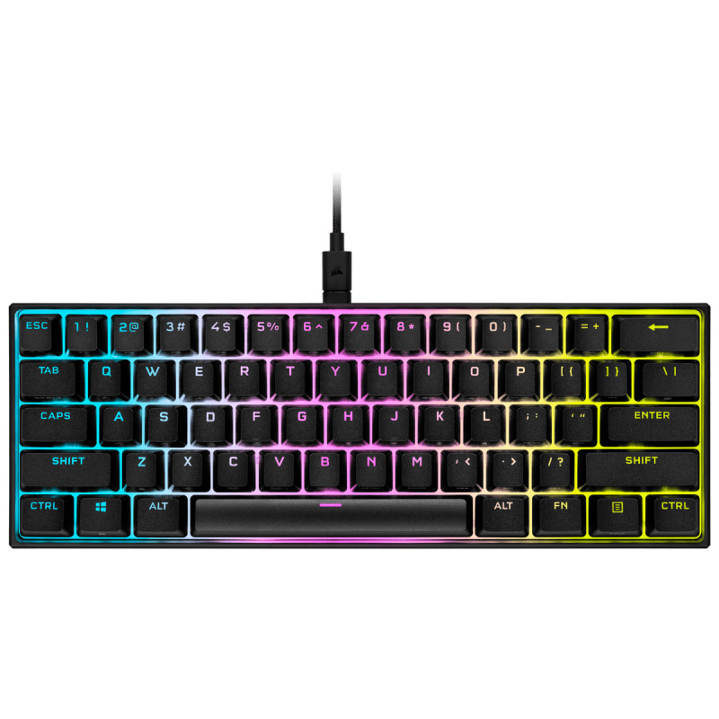 K65 RGB MINI 60% MECHANICAL GAMING TECLADO USB QWERTY INGLÉS, ESPAÑOL NEGRO