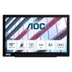 01 SERIES I1601P PANTALLA PARA PC 39,6 CM (15.6\") 1920 X 1080 PIXELES FULL HD LED PLATA, NEGRO