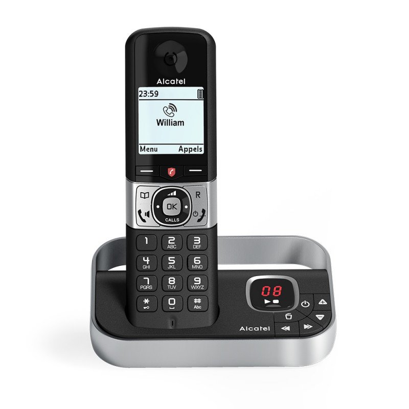 F890 TELÉFONO DECT IDENTIFICADOR DE LLAMADAS NEGRO, PLATA