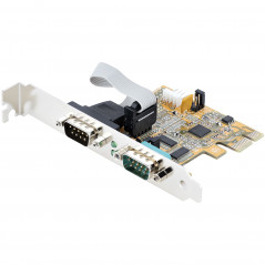 TARJETA PCI EXPRESS SERIE DE 2 PUERTOS, TARJETA DE INTERFAZ PCIE A SERIE RS232 (DB9), TARJETA SERIAL, UART 16C1050, PERF