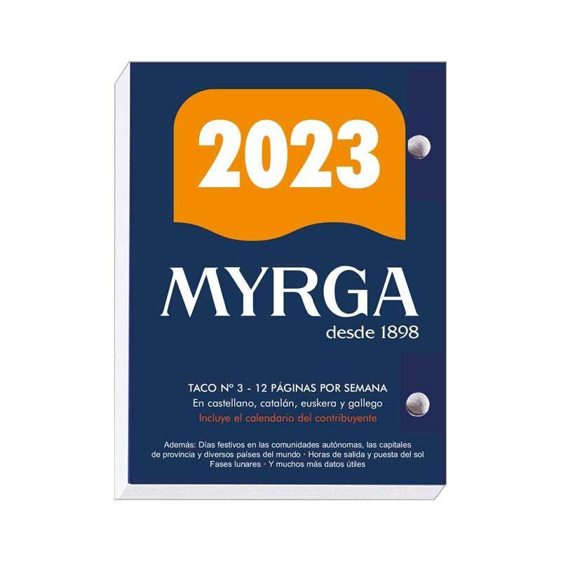 CALENDARIO 2023 MYRGA "TACO Nº3" 8,3x11cm