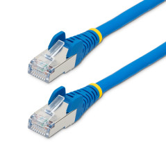 CABLE DE 1M DE RED ETHERNET CAT6A - AZUL - LOW SMOKE ZERO HALOGEN (LSZH) - 10GBE - 500MHZ - POE++ DE 100W - SNAGLESS SIN