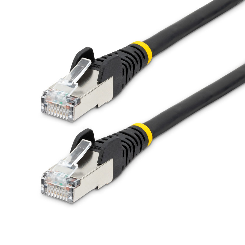 CABLE DE 1,5M DE RED ETHERNET CAT6A - NEGRO - LOW SMOKE ZERO HALOGEN (LSZH) - 10GBE - 500MHZ - POE++ DE 100W - SNAGLESS 