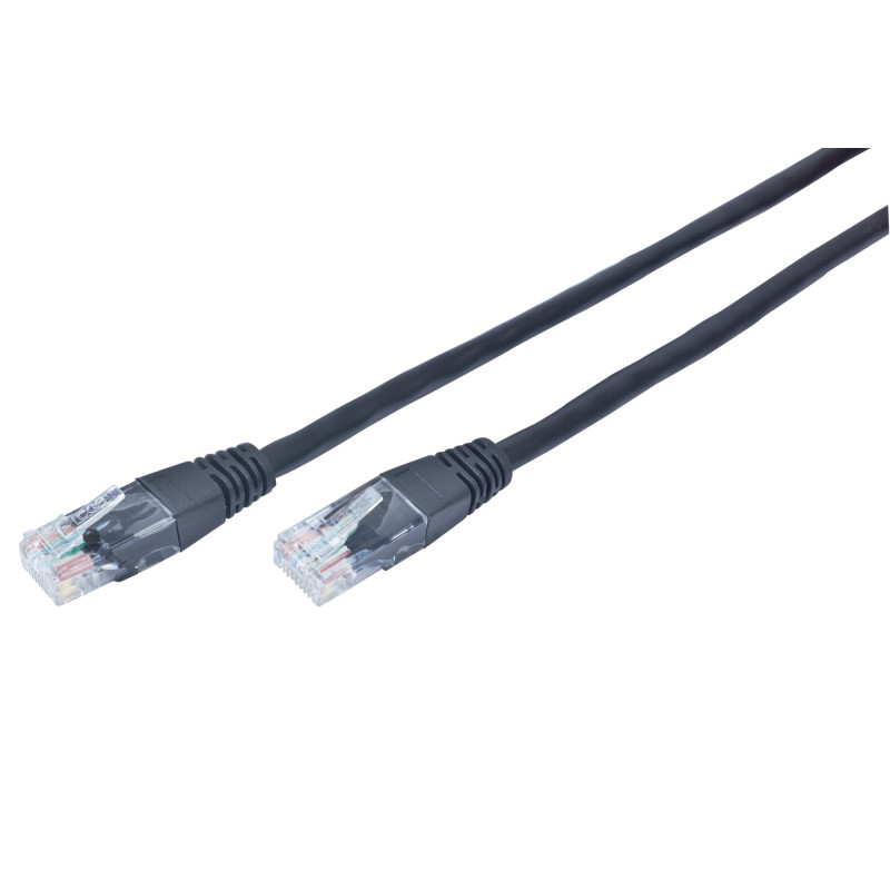 PATCH CORD CAT.5E UTP 0.25M CABLE DE RED NEGRO 0,25 M CAT5E U/UTP (UTP)